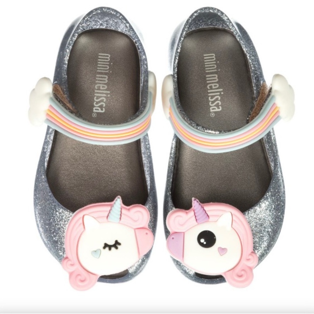 Mini Melissa silver girls shoe size 5